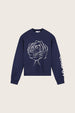 Luna Flower Sweater | Maritime Blue