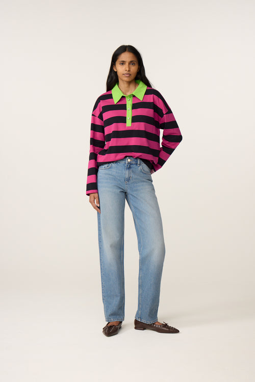 Paula Sweater | Cocoa/Fab Fuchsia