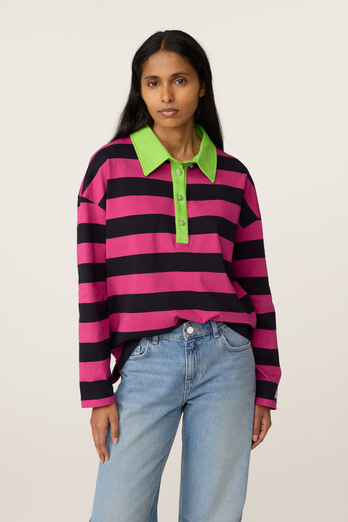 Paula Sweater | Cocoa/Fab Fuchsia