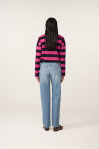 Paula Sweater | Cocoa/Fab Fuchsia