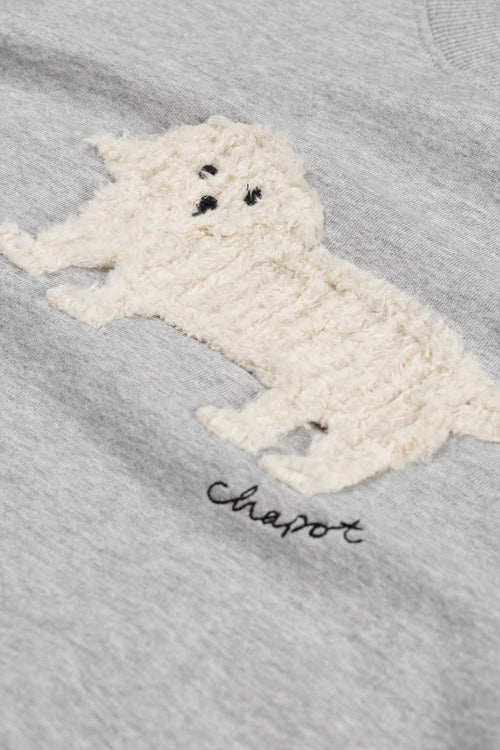 Amy Puppy Sweater | Grey Melange