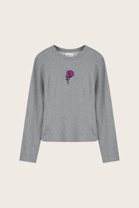 Dhelia Rose Sweater | Dark Grey Melange