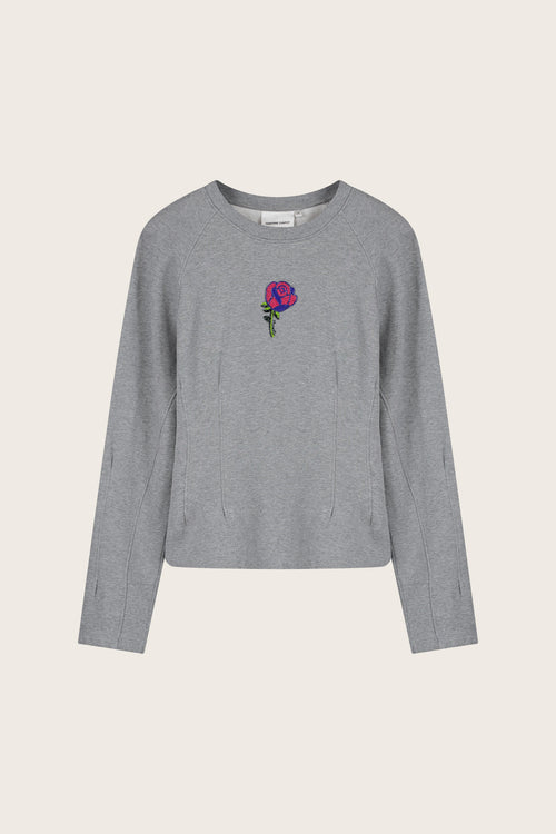 Dhelia Rose Sweater | Dark Grey Melange