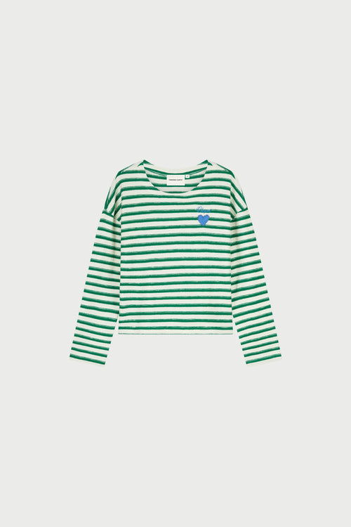 Celina Top | Cosy White/Green