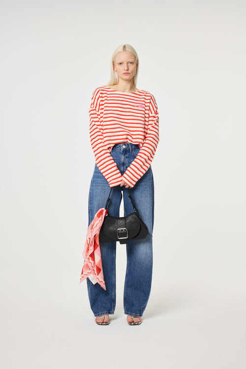 Celina Top | Cosy White/Tangerine Tango