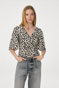 Myrte Top | Cosy White/Black