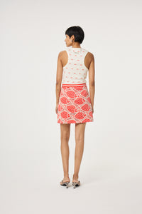 Tanja Jersey Tank | Cosy White/Tangerine Tango