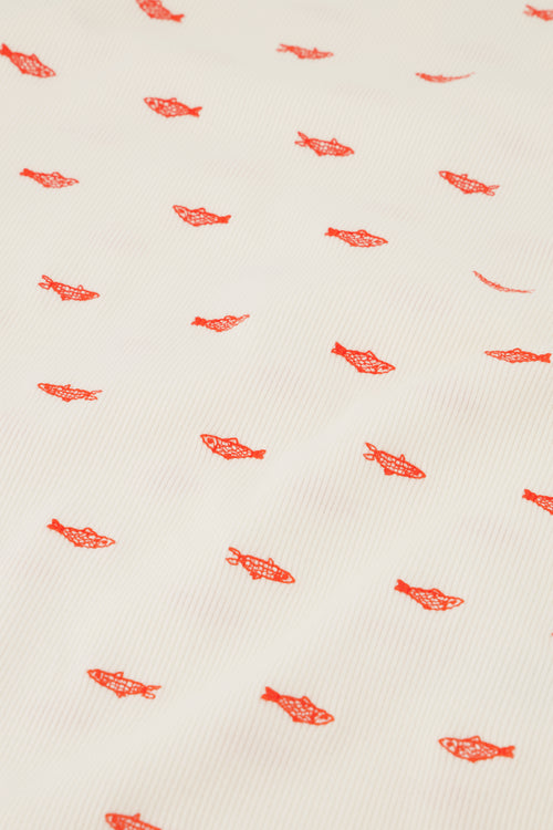 Tanja Jersey Tank | Cosy White/Tangerine Tango