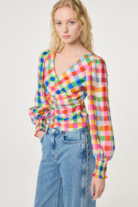 Madeleine Top | Cosy White/Solar Orange