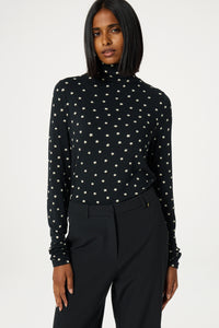 Jade Top | Black/Warm white