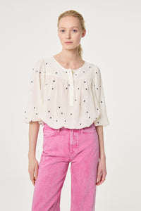 Bindi Top | Cosy White/Black