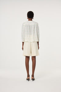 Bindi Top | Cosy White/Green