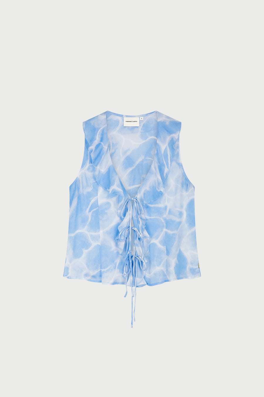 Brittany Top | Light Blue/Crispy White