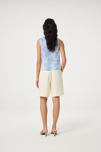 Brittany Top | Light Blue/Crispy White