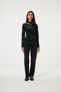 Isaab Top | Black/Winter Greens
