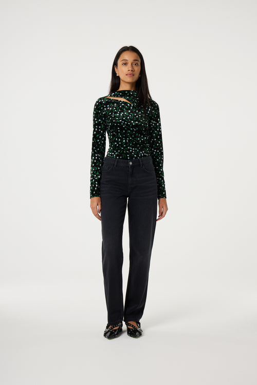 Isaab Top | Black/Winter Greens