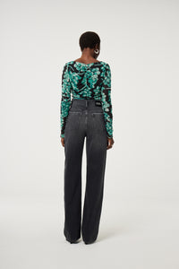 Karlis Top | Black/Mint Green