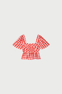 Carletta Top | Tangerine Tango/Cosy White