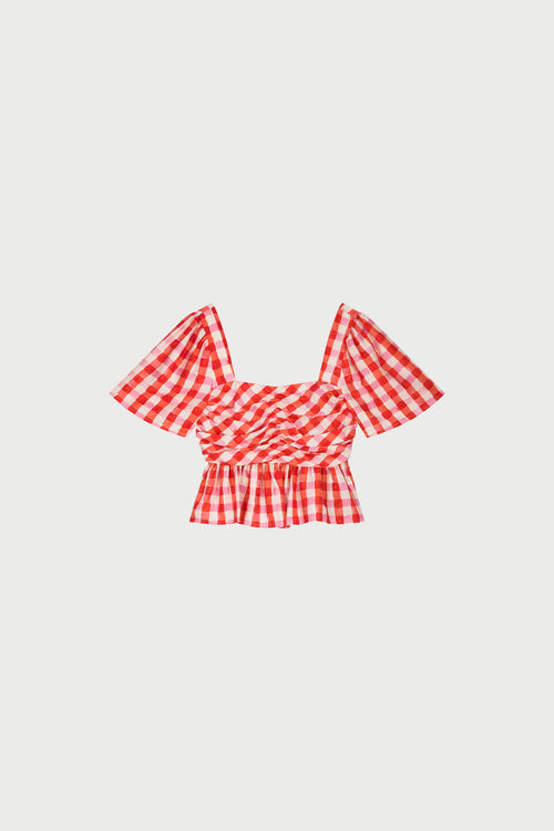 Carletta Top | Tangerine Tango/Cosy White