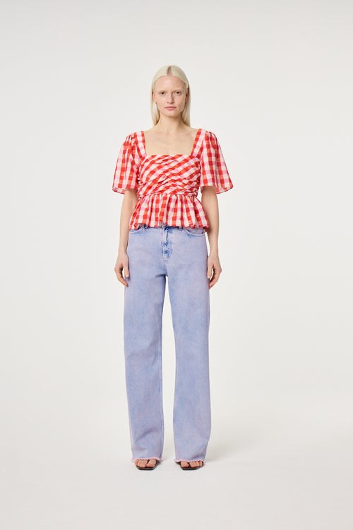 Carletta Top | Tangerine Tango/Cosy White