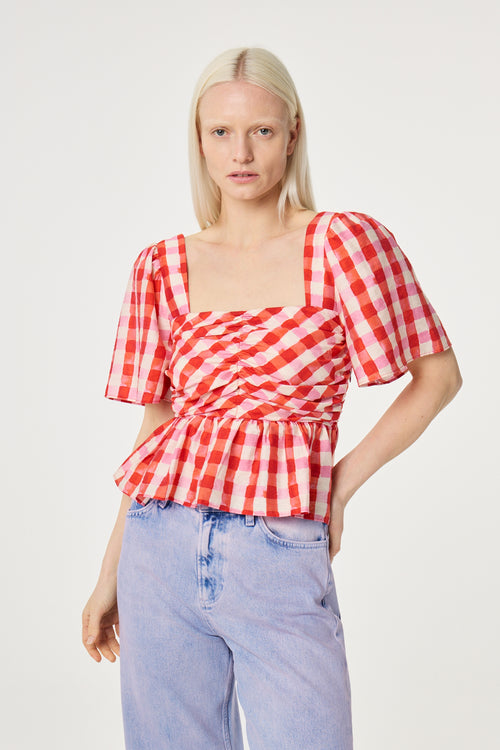 Carletta Top | Tangerine Tango/Cosy White