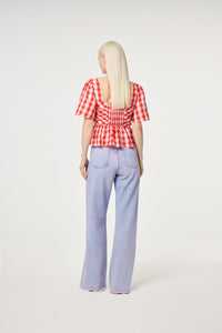 Carletta Top | Tangerine Tango/Cosy White