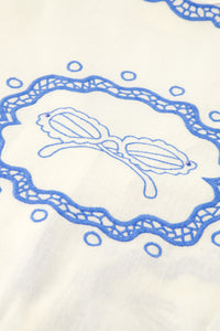 Serviette Blouse | Cosy White/Blue