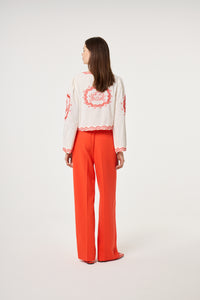 Serviette Blouse | Cosy White/Tangerine Tango