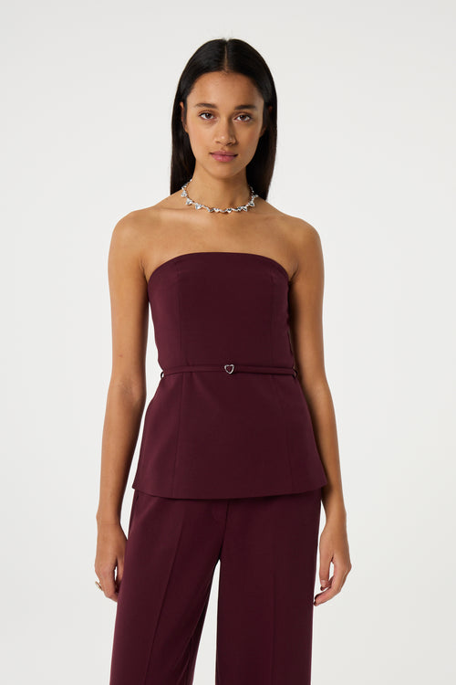 Timie Top | Deep Burgundy