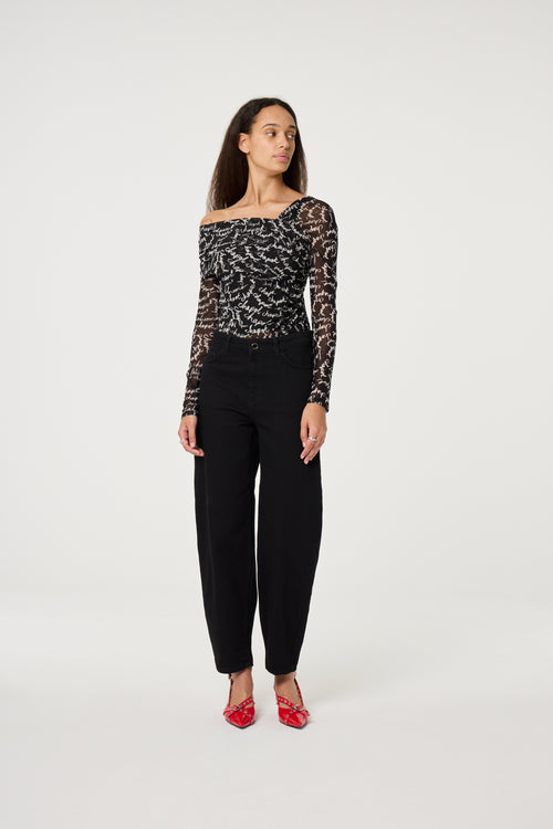 Bjorn Top | Black/White