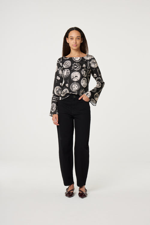 Emy Top | Black/Creme Brulee