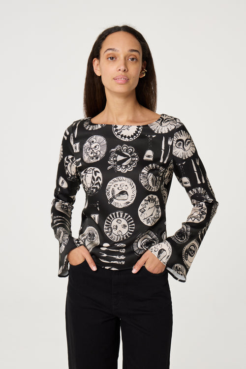 Emy Top | Black/Creme Brulee
