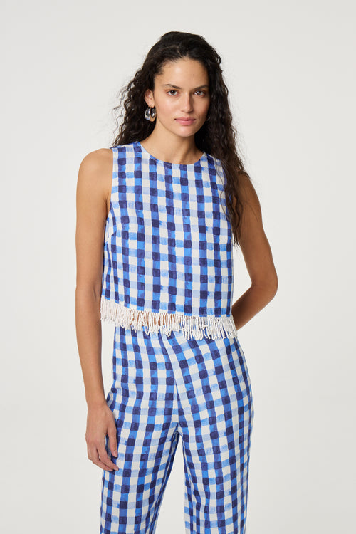 Maxime Top | Navy/Cosy White