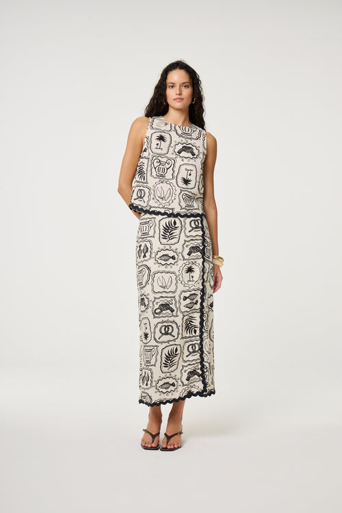 Porto Top | Cosy White/Black