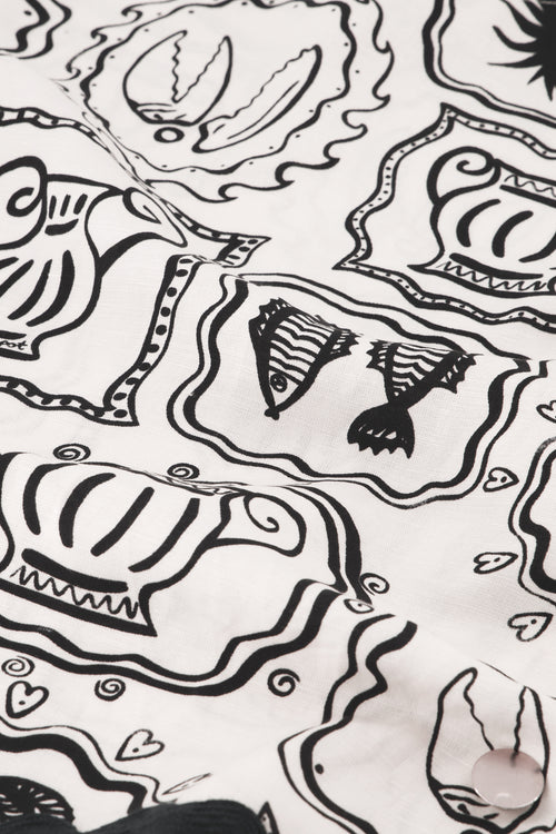 Porto Top | Cosy White/Black