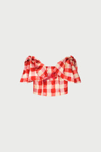 Lana Top | Tangerine Tango/Cosy White