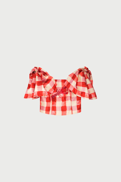 Lana Top | Tangerine Tango/Cosy White