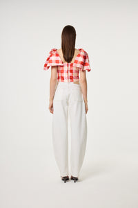 Lana Top | Tangerine Tango/Cosy White