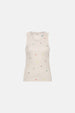 Tanja Jersey Embro Tank | Cosy White