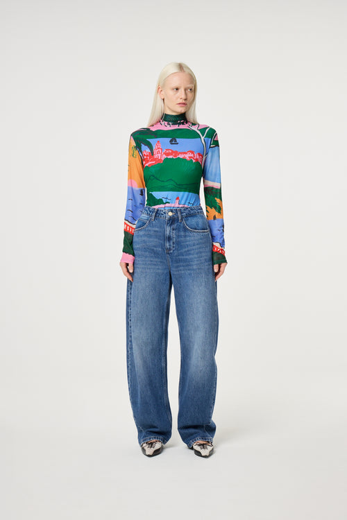 Jane Top | Marina Blue/Evergreen