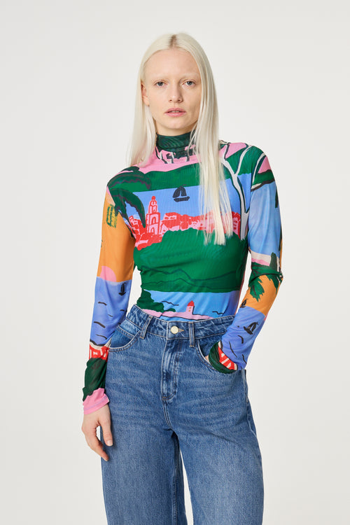 Jane Top | Marina Blue/Evergreen