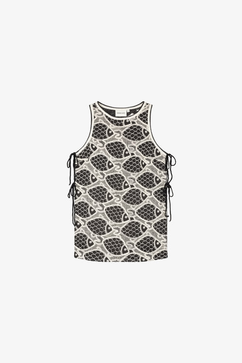 Luca Top | Cosy White/Black
