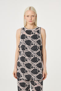 Luca Top | Cosy White/Black