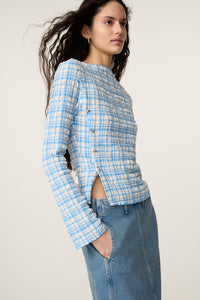 Ola Top | Riad Blue/Cosy White