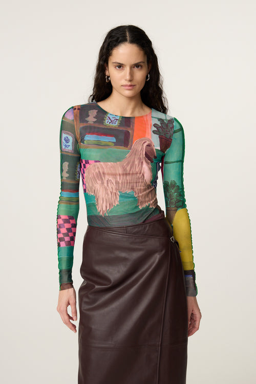 Jara Top | Deep Purple/Mandarin Orange
