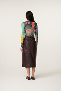 Jara Top | Deep Purple/Mandarin Orange