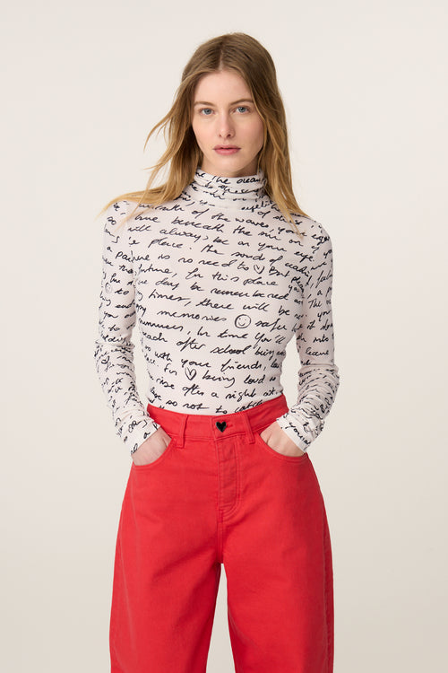 Jadyn Top | Cosy White/Black