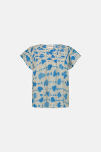 Kristy Top | Warm White/Blue Wave
