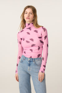 Jadyn Top | Pink Rose/Brown