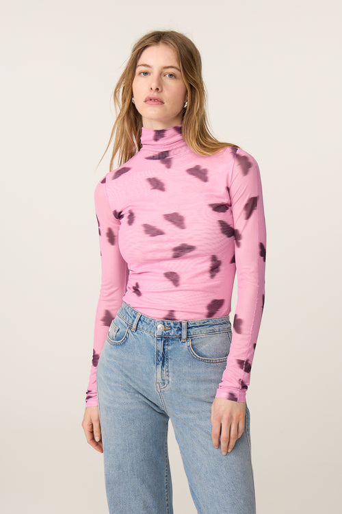 Jadyn Top | Pink Rose/Brown